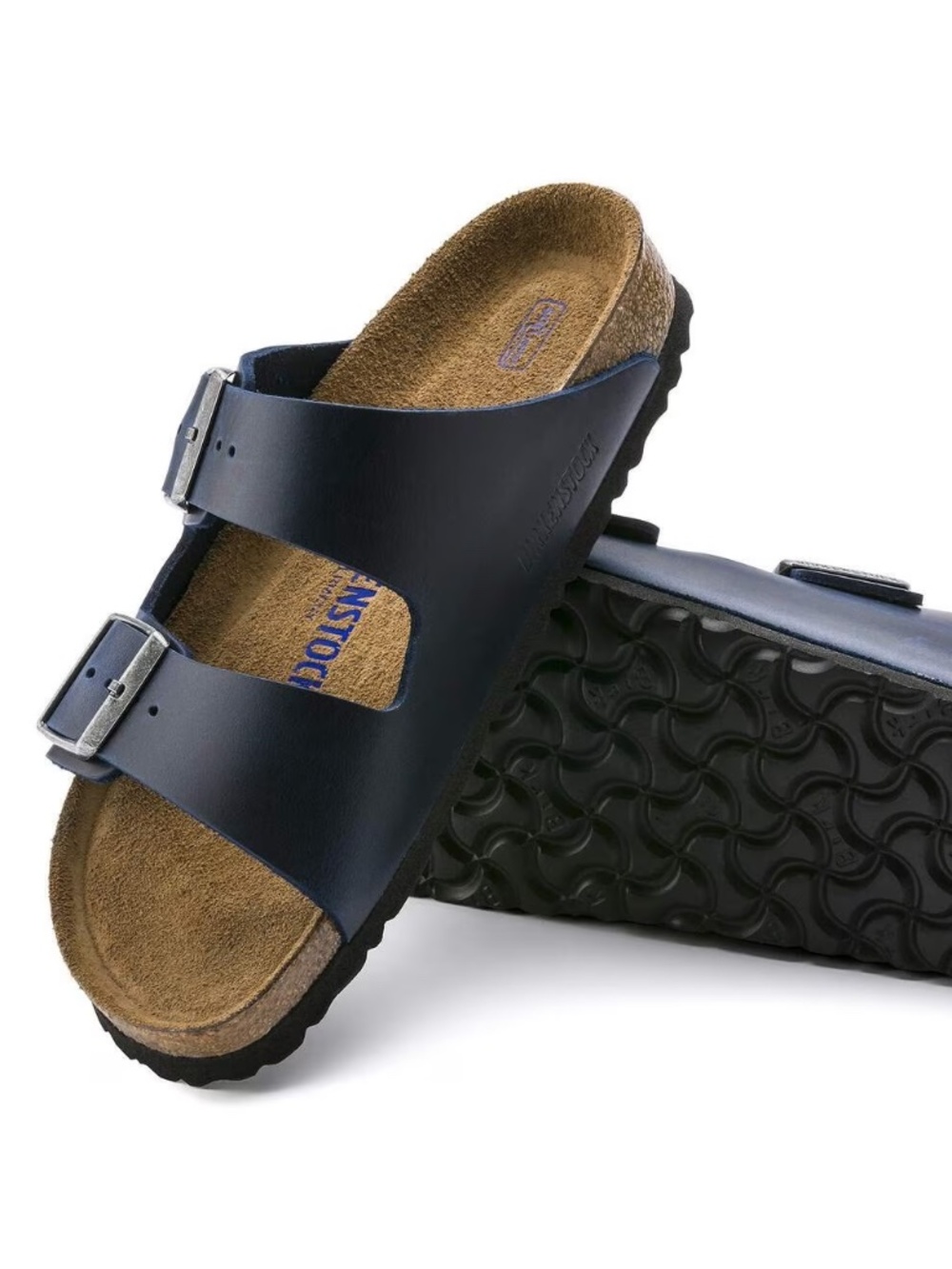 Birkenstock Arizona Soft Footbed Black Leather Women 10 / Men 8 Sandals / NEW